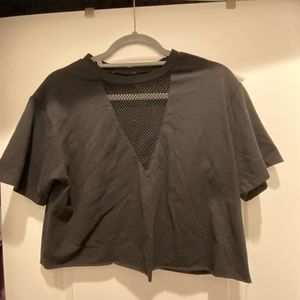 Forever21 Crop Top with Mesh Detail